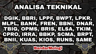 Analisa Teknikal Hari ini 10 DESEMBER 2021 -DGIK -DNAR -SCMA -IRRA -FREN -CPRO -BRIS -TBIG -BBNI