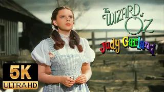 Judy Garland AI 5K Colorized / Restored - The Wizard of Oz - Somewhere Over the Rainbow (1939)