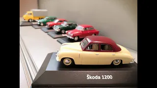 Expozice autíček - DeAgostini - ŠKODA - 1.díl.