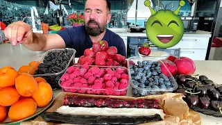 Фруктово-ягодный МУКБАНГ с чурчхелой 🍓🍒🍑