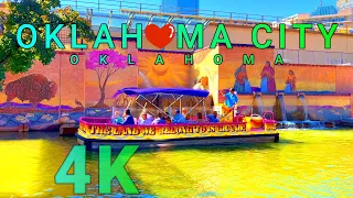 Oklahoma City Riverwalk on a Sunny Day, Oklahoma USA 4K - UHD