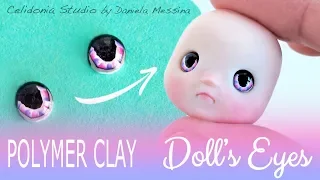 Polymer Clay Doll Eyes Tutorial - Manga Style 3