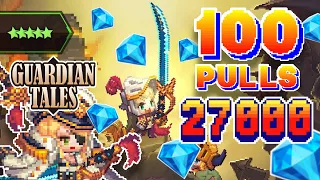 Guardian Tales - 27,000 Gem Lucky Summon - 100pulls - Armada - Admiral Marina - Brave heart Sarnga