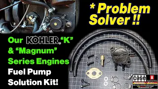 Kohler K & Magnum Engine Affordable Fuel Pump Replacement Solution Kit For Many Brands!