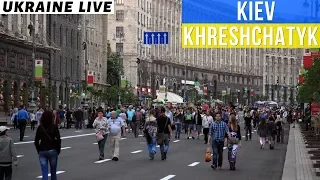 UKRAINE LIVE: Khreshchatyk Street Kiev Ukraine 2019