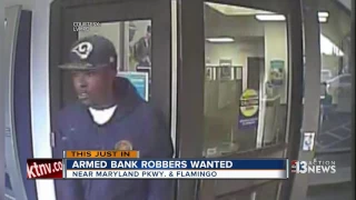 Police looking for two men involved in bank robbery