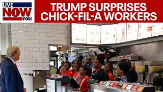 SURPRISE: Donald Trump visits Chick-fil-A in Atlanta | LiveNOW from FOX