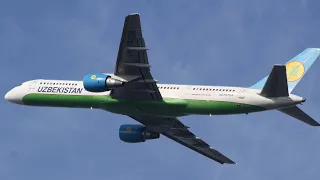 Uzbekistan Airways Boeing 757 departing Rome Fiumicino Airport