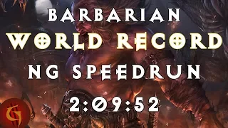 Diablo 3 Barbarian Any% NG Former World Record Speedrun 2:09:52