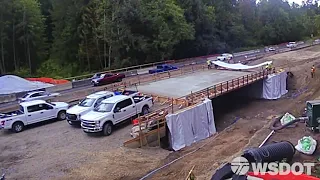 I-90/SR 18 interchange project shifts traffic to finish Lake Creek bridge near Snoqualmie