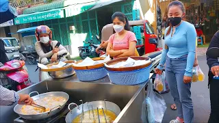 Cambodian Street Food Compilation! Fried Can Cake, Donut Making Master, Banana Fritters & More