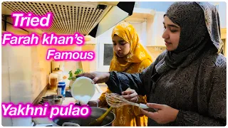 Tried Farah khan’s famous yakhni pulao @FarahKhanK ||Salma yaseen vlogs