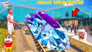 Franklin Made A Diamond Bullet Train Station In Front Of His House.. | GTA 5 AVENGERS