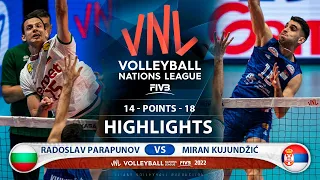 Radoslav Parapunov vs Miran Kujundžić | Bulgaria vs Serbia | Highlights | Men's VNL 2022 (HD)