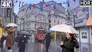 Walking in the Rain, Istanbul | 4K HDR