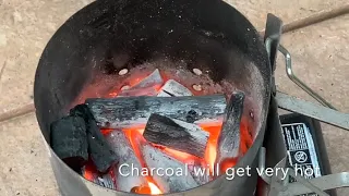 Lighting up Binchotan charcoal