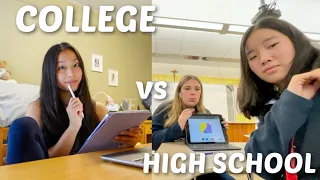 DAY IN THE LIFE: COLLEGE vs HIGH SCHOOL (sophomore edition)