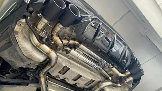 BMW G30 550i exhaust sound (самый лютый выхлоп с двумя режимами громкости)