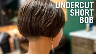 SUPER SHORT AND SEXY UNDERCUT FRENCH BOB! | HFDZK Haircut tutorial