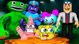 SpongeBob & Patrick ESCAPE the SCARIEST Roblox Maps in QUICKSAND!