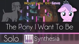 The Pony I Want To Be - |SOLO PIANO TUTORIAL w/ LYRICS| -- Synthesia HD