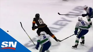 Alex Tuch Bursts Through Canucks Defence For Breakaway Goal