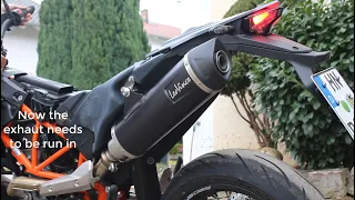 KTM SMC-R 690 LeoVince Nero Exhaust install