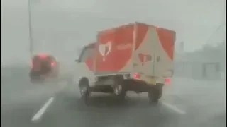 Typhoon Jebi hits Osaka, Japan - September 4, 2018