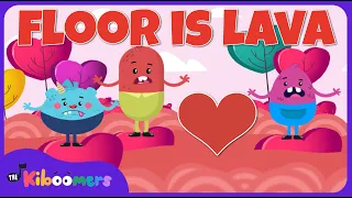 Valentine's Day Floor is Lava - THE KIBOOMERS Preschool Songs - Brain Breaks