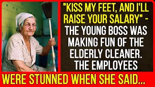 What the old lady replied to the insolent boss surprised all the employees....