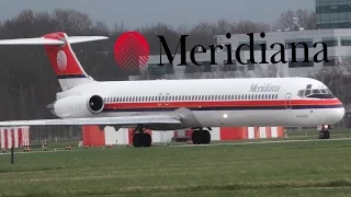 MERIDIANA MCDONNELL DOUGLAS MD83 I-SMEN TAKE OFF AMSTERDAM SCHIPHOL