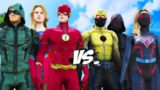 GREEN ARROW, THE FLASH, SUPERGIRL VS OVERGIRL, DARK FLASH, DARK ARROW - CROSSOVER BATTLE