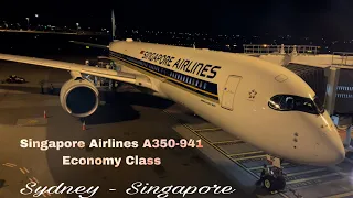 Journey to Nepal | Sydney to Singapore Flight | Singapore Airlines A350 Economy Class.