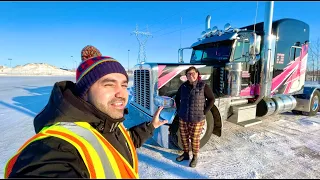 Pink Lady Driving INR 2.25 Crore PETERBILT Truck Alone in Canada & USA