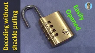 (picking 544) Decoding without pulling on the shackle - simple and reliable for the Yale Y150/40