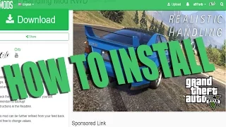 GTA V : How To Install Realistic Handling Mod by Orb