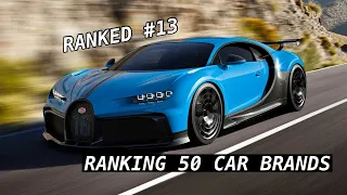 Ranking The Top 50 Car Brands From Worst To Best