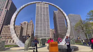 Workers Memorial Day honored with somber ceremony in Hart Plaza