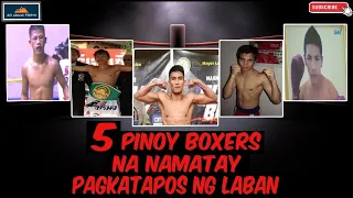 5 PINOY BOXERS NA NAMATAY PAGKATAPOS NG LABAN | All about TOP!!!