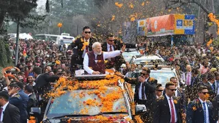 PM Narendra Modi Roadshow in Shillong Meghalaya