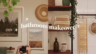 DIY Small Bathroom Makeover | decorating the windowless bathroom I've always hated 🛁