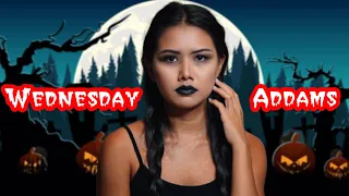 👻 EASY WEDNESDAY ADDAMS HALLOWEEN MAKEUP TUTORIAL 👻