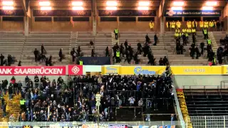 2015.03.31 1.FC Saarbruecken - SV Waldhof Mannheim gegen Polizei