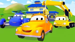 Tom der Abschleppwagen in Car City mit freunde, Das kleine blaue, Kran| Lastwagen Bau-Cartoon-Serie