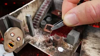 Making GRANNY'S Basement Miniature House in POLYMER CLAY!