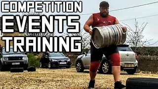 TRAINING EVENTS FOR MY STRONGMAN COMPETITION | Strongman Events Session