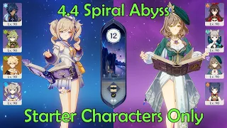 Starter Characters Only: 4.4 Spiral Abyss