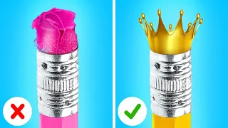 TRUCOS DE CRIANZA RICOS VS. POBRES || Trucos de arte e ideas DIY para la escuela por 123 GO! GOLD