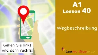 Learn German | Wegbeschreibung | Directions | German for beginners | A1 - Lesson 40