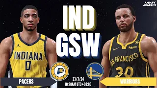 PACERS vs WARRIORS | FULL GAME SIMULATION | NBA 2K24 ULTRA REALISTIC GRAPHICS